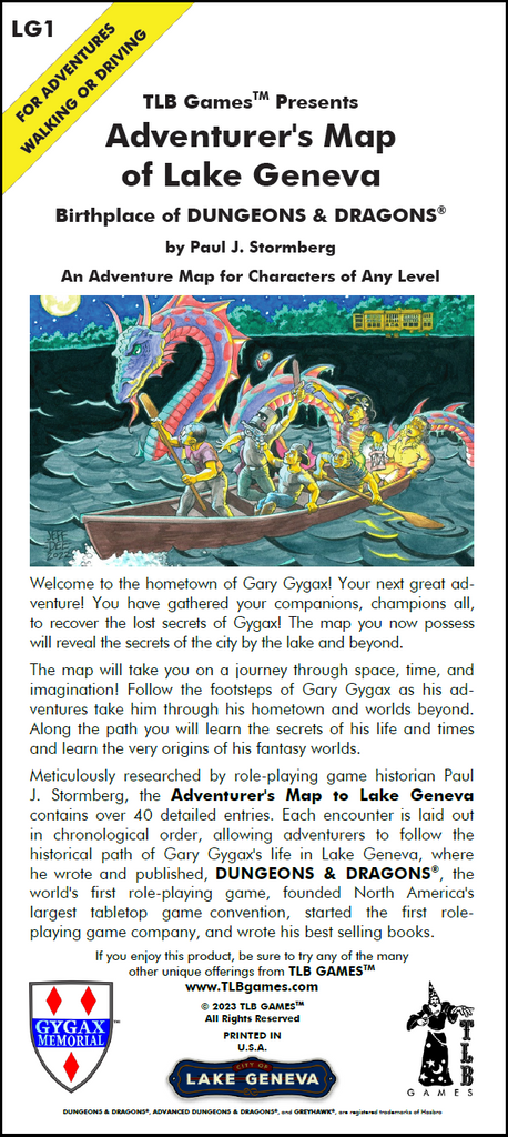 Adventurer's Map of Lake Geneva – TLB Games