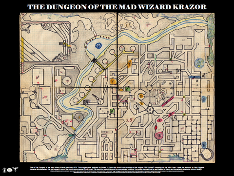 The Dungeon of the Mad Wizard Krazor Map Poster
